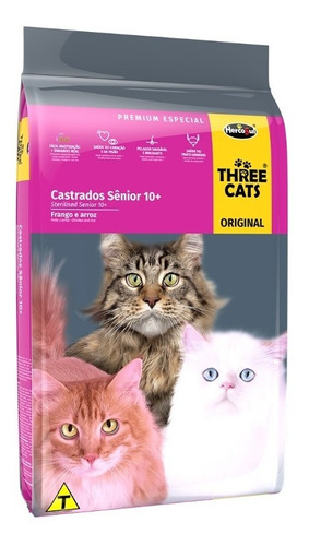 Three Cats Original Castrados Senior 3 Kg Con Regalo