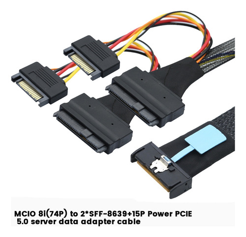 Cable Adaptador De Servidor Slimline Sas Mcio 8i 74p A 2-sff