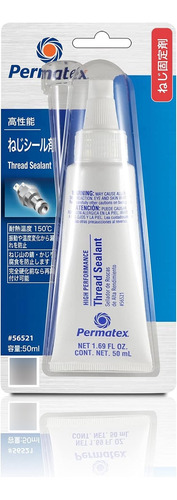 Permatex 56521 Sellador De Rosca De Alto Rendimiento, 50 Ml,