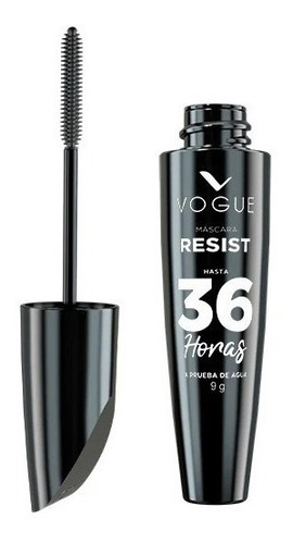 Imagen 1 de 8 de Mascara De Pestañas Vogue Resist 36hs A Prueba De Agua