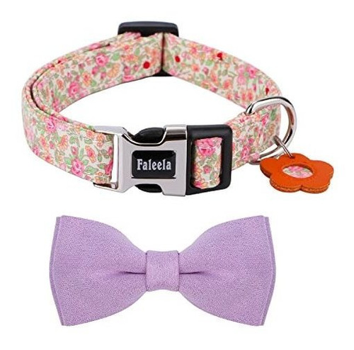 Faleela Flor Bowtie Collar De Perros,ajustable Y F6xfx