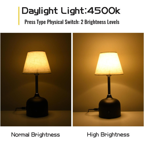 Lámpara De Mesa Led Con 2 Niveles De Brillo - 3w