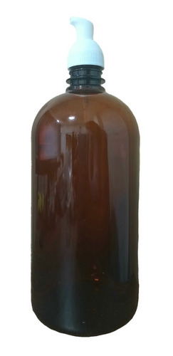 Botella De Pet 1lt Ámbar Con Valvula Espuma X20