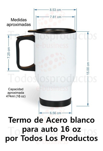 Imagen 3 de 8 de Jarra Viajera Termo Para Sublimación Ó Sublimar 16 Oz T L P