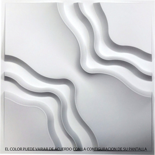 Panel Decorativo 3d Pvc Interior Exterior Blanco D153