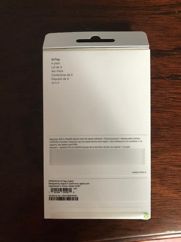 Imagen 6 de 6 de Apple Airtag Rastreador Pack 4 Unidades
