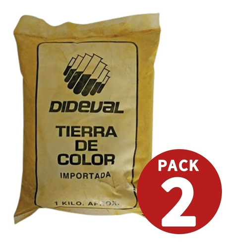 Tierra De Color Amarillo  Bolsa 1 Kg Pack 2 Unidades