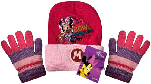 Kit Inverno Infantil - Gorro / Touca E Luvas - Minnie Disney