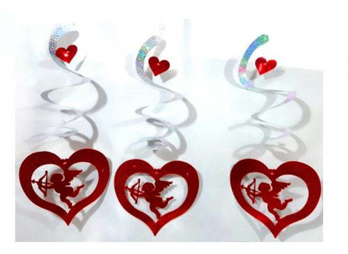 Espiral Corazón Cupido X3 Fiesta Amor Y Amistad San Valentín