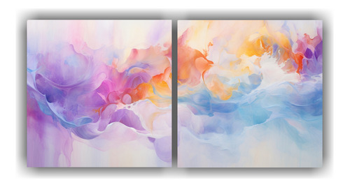 100x50cm Set 2 Lienzos De Tela Impreso - Burst Of Spring In 