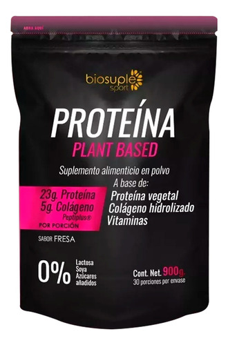 Biosuple Woman Protein - Proteina para Mujer - Colageno Hidrolizado - 900g - Sabor Fresa