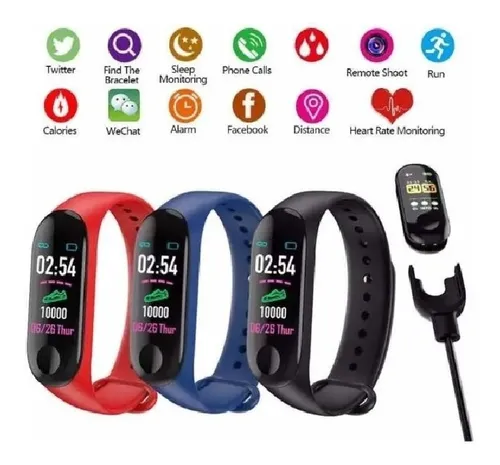 Manilla Inteligente M3 Reloj Deportivo Frecuencia Cardiaca
