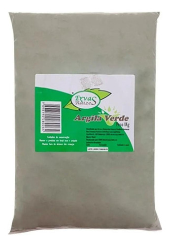 Kit Argila Verde 5kg 100% Pura Ervas E Raízes