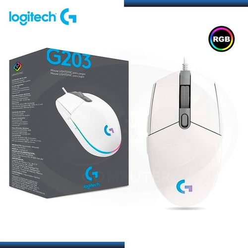 Mouse Gamer Logitech G203 Lightsync Rgb 8000 Dpi Mercado Libre