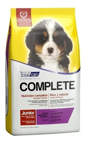 Alimento Vitalcan Complete Puppy Perro Cachorro  3kg