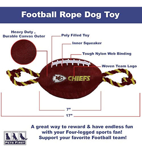 Pets First Nfl Kansas City Chiefs Football Dog Toy, Material