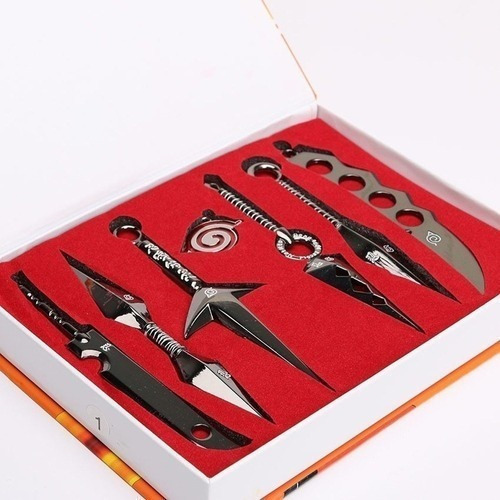 7 Piezas Naruto Anime Accesorios Kunai Shuriken Arma De