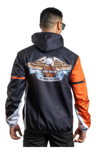 Imagem 3 de 6 de Jaqueta Corta Vento Harley Davidson Impermeável Brk C/ Uv50+
