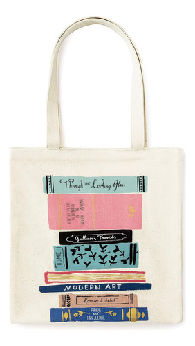 Kate Spade New York Canvas Book Tote Con Bolsillo Interior, 