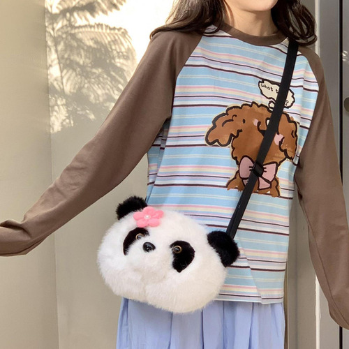 Monedero Cruzado De Felpa De Moda Para Mujer Novedad Con