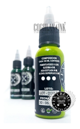 Imagen 3 de 3 de Tinta Tattoo Extreme Gama Color Nº2 X 1oz Tatuajes Tatuar