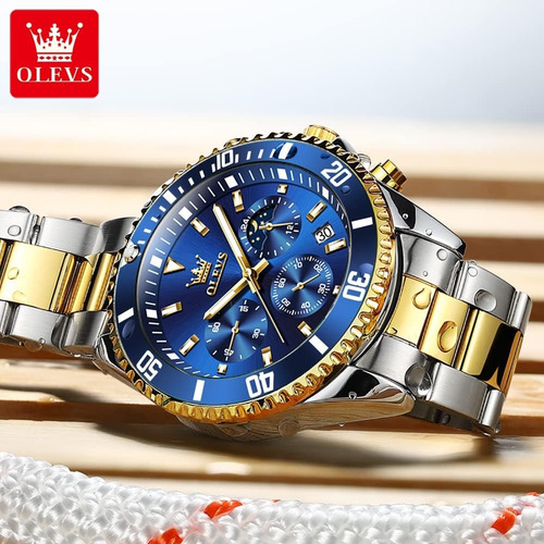 Olevs Reloj Hombres Relojes De Lujo Para Hombres Reloj Azul