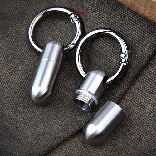Mini Cápsula Masculina Pingente Colar Garrafa Chaveiro N