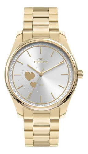 Relógio Technos Feminino Ref: 2036mqy/1k Coração Dourado