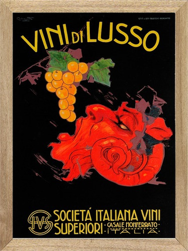 Vino De Lusso , Cuadro , Bebida, Publicidad , Poster    X530