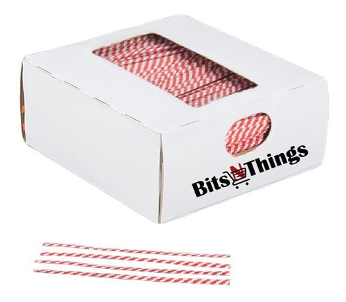 Red & White Twist Ties For Bags | Bulk 2000 Pack With Dispen