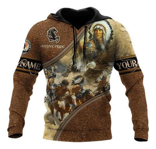 Sudadera Con Capucha Personalizada T22 Eagle Chief Native Wa