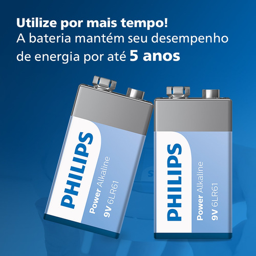 Bateria Alcalina Philips 9v- 6lr61p1b/97