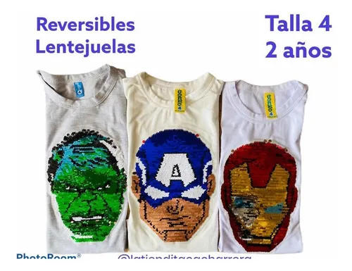 Camiseta blanca lentejuelas para niña Talla 4-5 años