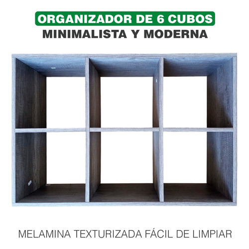 Imagen 6 de 10 de Organizador De 6 Cubos Armable Estilo Minimalista Color Lombardia