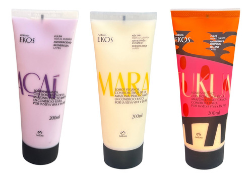 Kit Cremas Hidratantes Natura  Maracuyá + Acai + Tukuma 