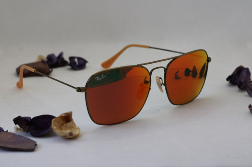 Ray Ban Caravan Rojos/dorado Fotos Reales!! Rb3136 Espejo Rojo/dorado Rojo Dorado Oscuro Dorado Oscuro (Usado)