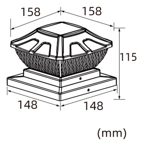 Poste Impermeable Para Puerta De Jardín, Pilar Solar Exterio