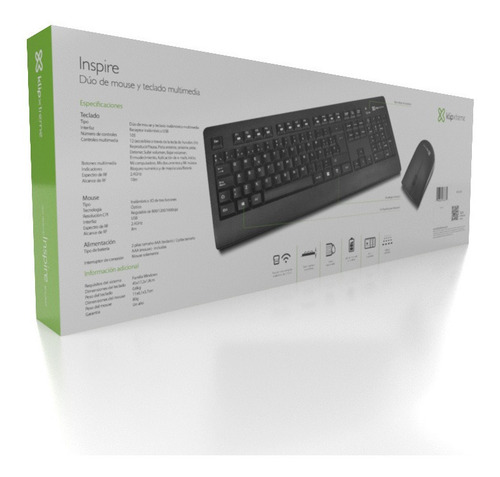 Imagen 5 de 5 de Combo Teclado Y Mouse Inalámbrico Klip Xtreme Kck-265s