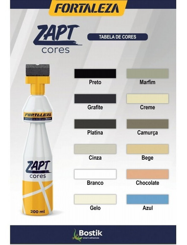 Imagem 2 de 3 de Zapt Tinta Para Rejunte Varias Cores 200ml