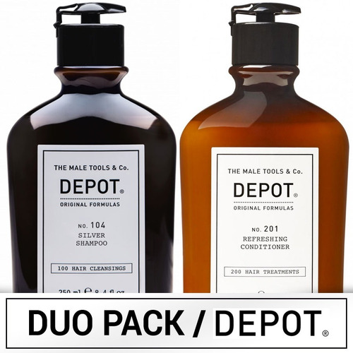 Duo Pack Depot Shampoo No.104 Silver Y Acondicionador No.201
