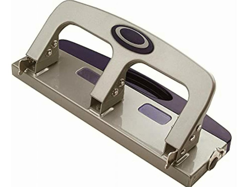 Officemate 90102 Deluxe Medium Duty 3-hole Punch With Chip Color Silver