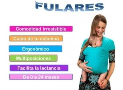 Imagen 2 de 4 de Fular Porteo Portabebé De Bebe