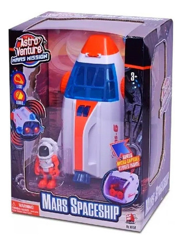 Nave Espacial Astro Venture Misión A Marte Con Luz Y Sonido Color Naranja