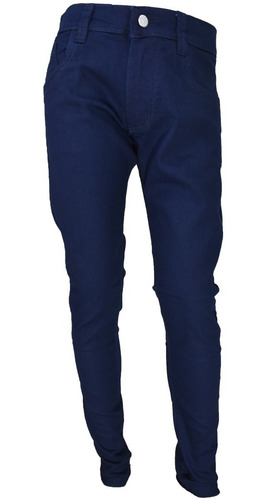 Imagen 1 de 2 de Pantalon Jean Niño Azul Chupin Elastizado Talle 4 Al 16