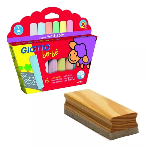 Tiza Giotto Bebé Jumbo x 6 Colores