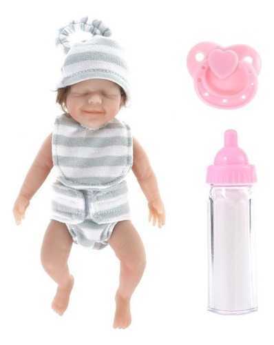 2024 Lazhu Mini Doll Reborns Bebé Niña Muñeca Cuerpo Vinilo