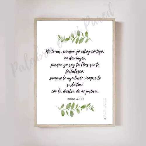 Spanish bible verse Isaías 41:10 No temas porque Yo estoy 