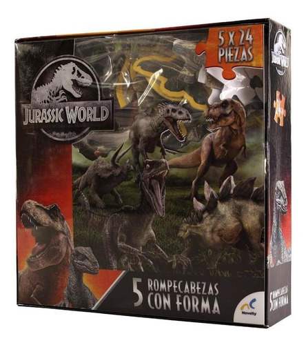 5 Rompecabezas Con Forma Jurassic World