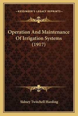 Libro Operation And Maintenance Of Irrigation Systems (19...