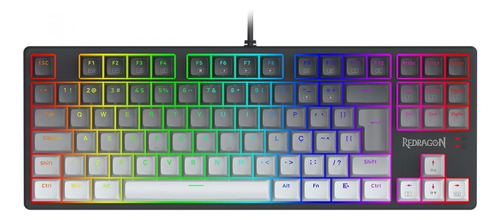 Teclado Gamer Redragon Daksa K576gg-rgb Cinza Switch Brown